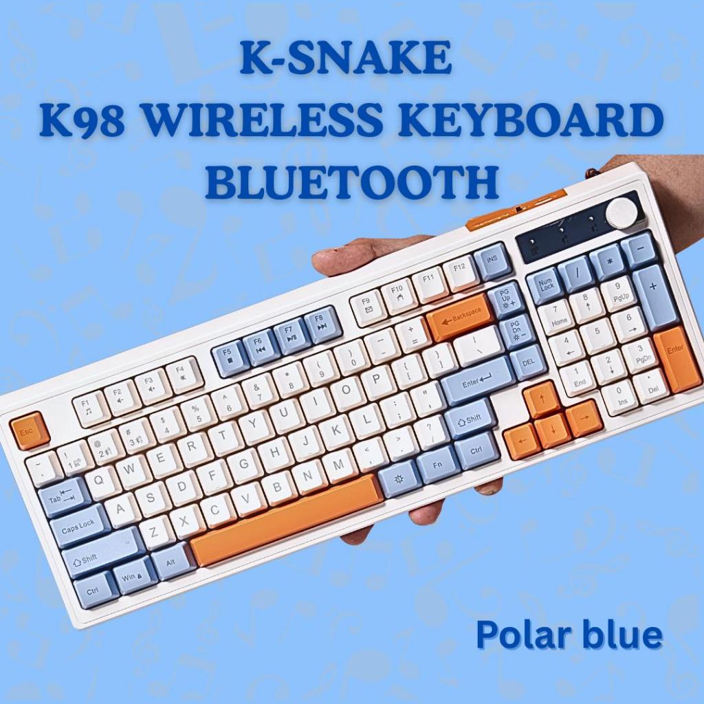 K98 Keyboard Wireless Bluetooth Laptop Mechanical Feel 98% Keys Full Wireless