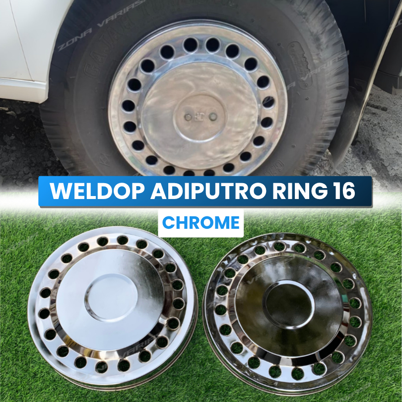 WHEELDOP WELDOP ADIPUTRO BOLONG CHROME RING 16 PLUS DUDUKAN