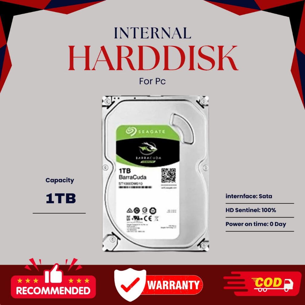 Hardisk 1TB Sata 3.5 Baru 0 Days HDD Internal 1TB For PC