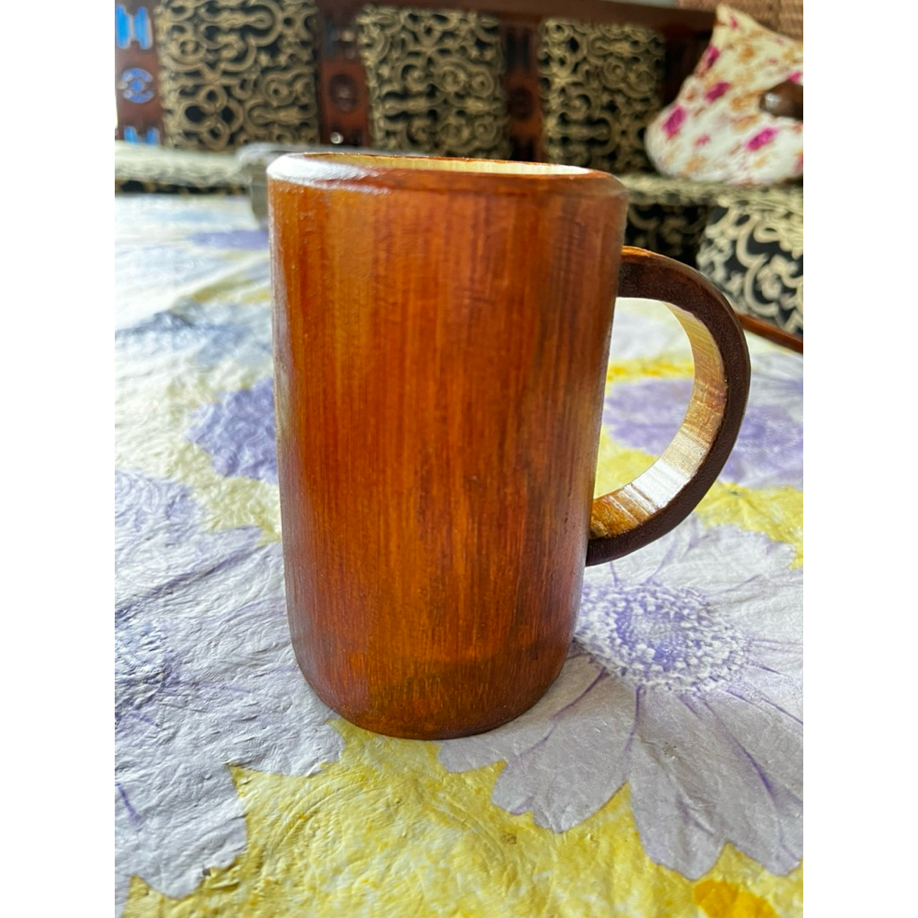 gelas mug gelas cangklek gelas bambu unik