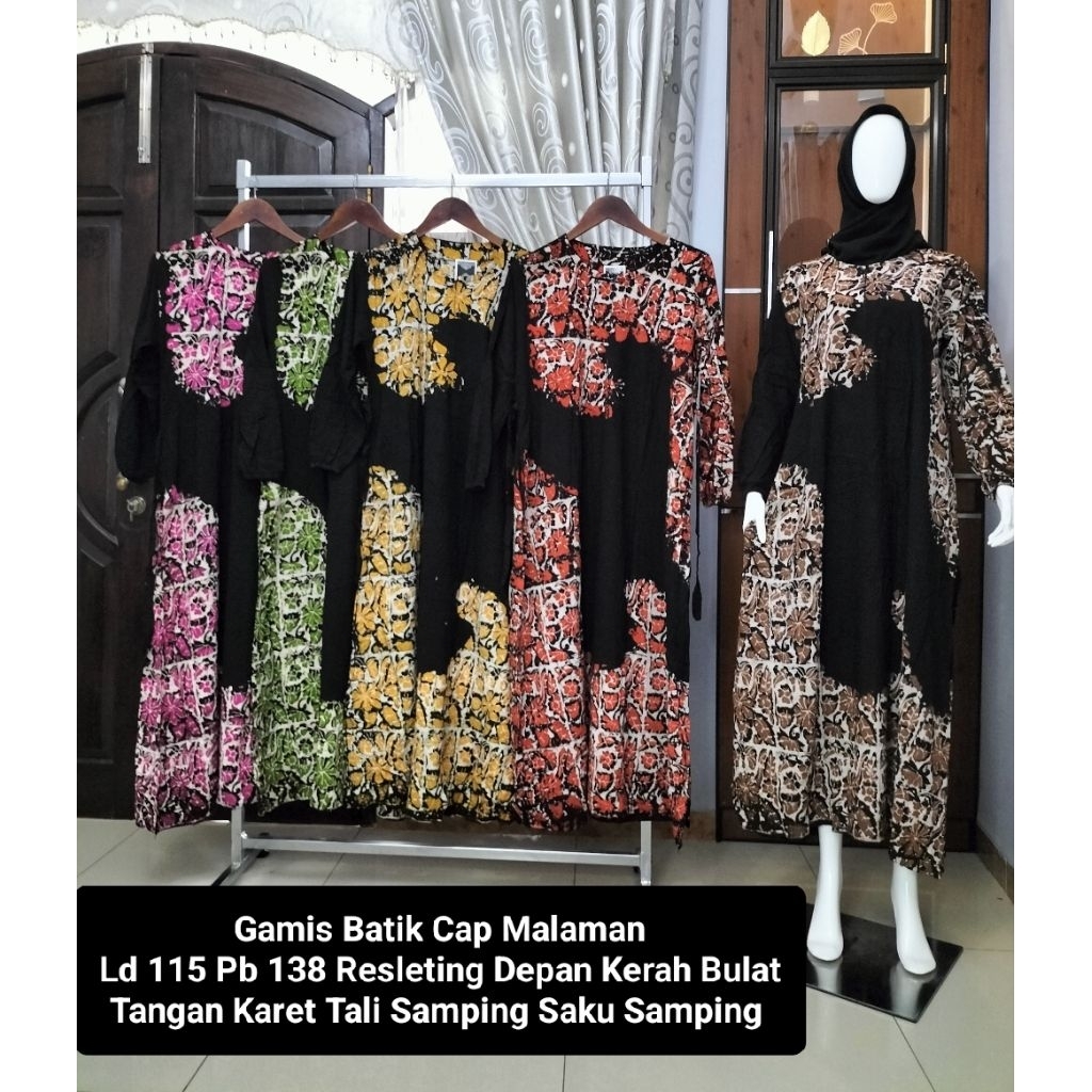 Batik Jadwa ll Gamis Batik Malaman Pekalongan ll Gamis Rayon Twill Premium ll Gamis Batik Pekalongan