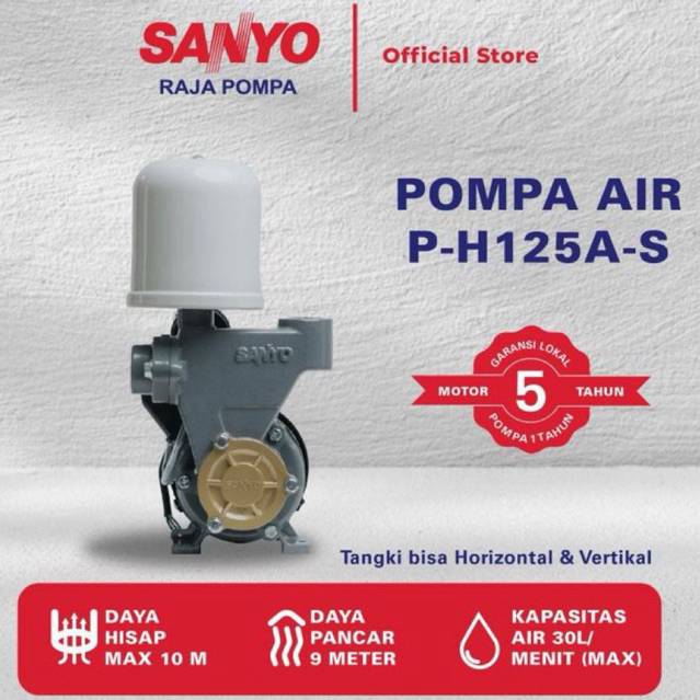 SANYO PH-125A Pompa Air Otomatis / Mesin Air Otomatis Sanyo