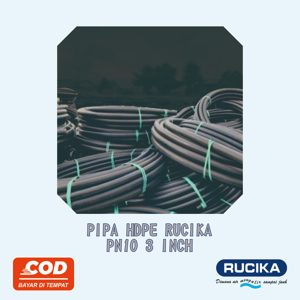 Pipa Hdpe 3 Inch (90mm) PN10 Rucika (100 Meter)