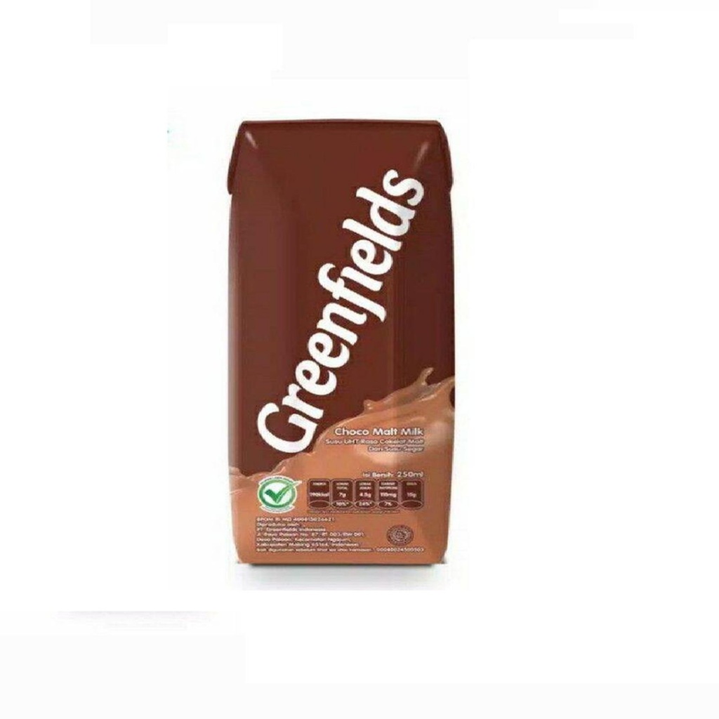 Susu Cair Greenfield Rasa Coklat Kemasan 200 ml