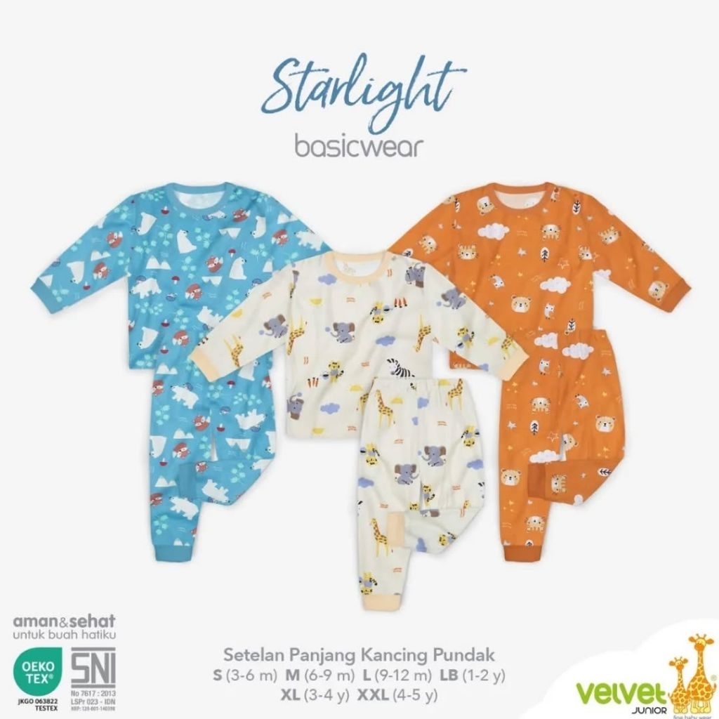 SETELAN PANJANG VELVET JUNIOR ISI 3 SETELAN