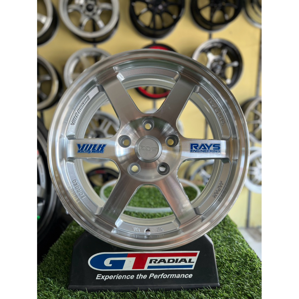 velg TE37 r16 full polish pcd 5x114 kondisi baru