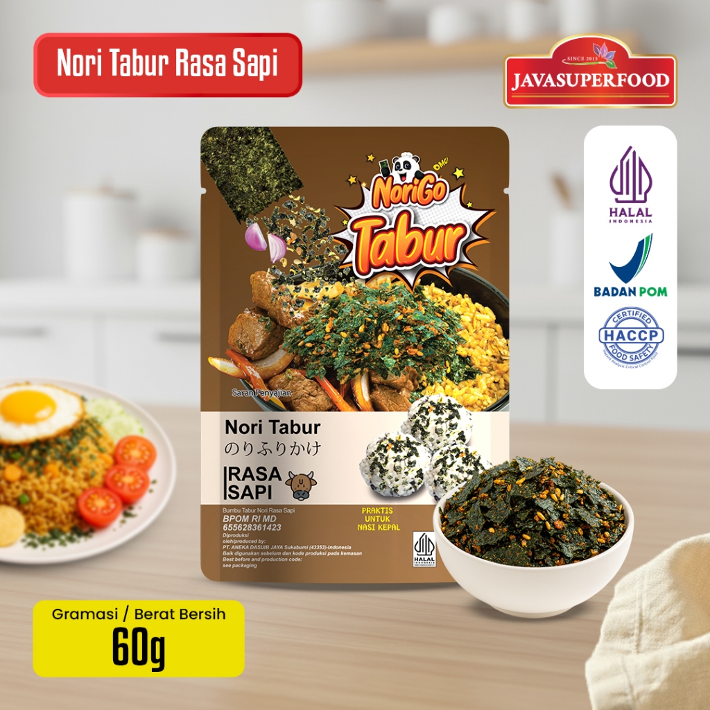 (HALAL) Nori Tabur Rumput Laut Panggang - Rasa Sapi / Beef - 60g