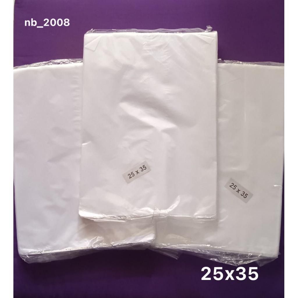 Plastik polos untuk kemasan beras 2,5 kg sampai 3 kg perpack isi ± 125