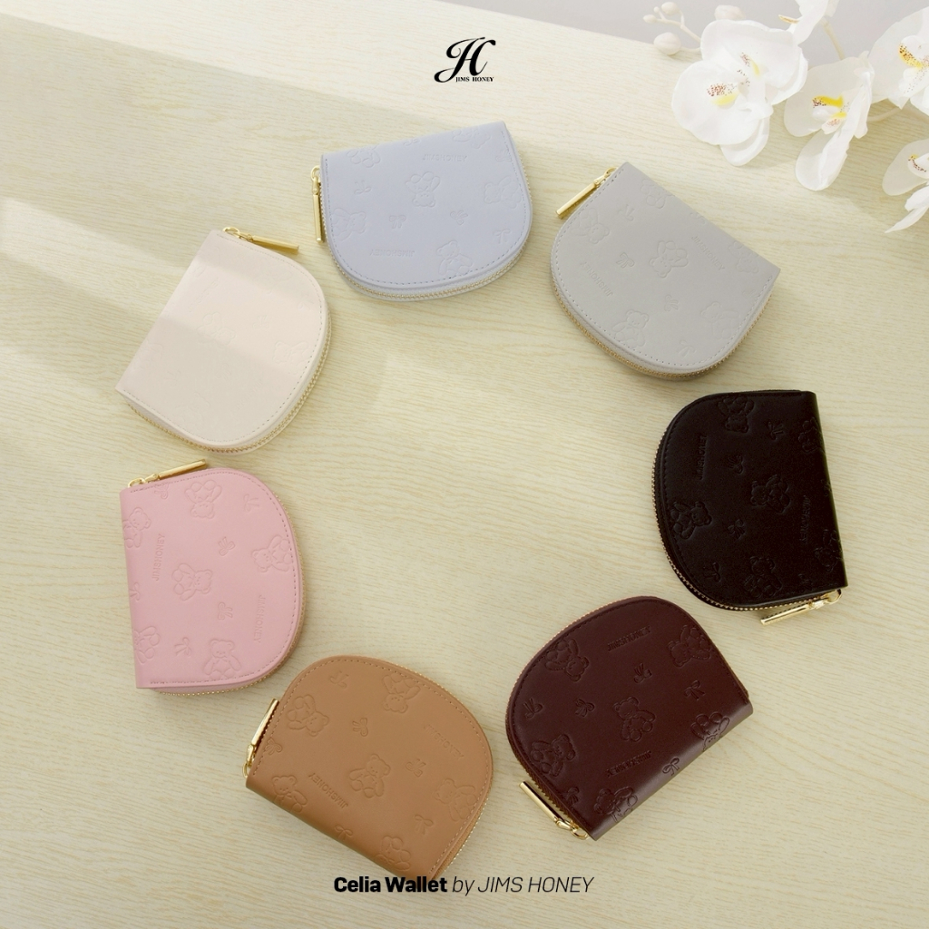 JIMS HONEY CELIA WALLET  Dompet Uang Wanita Kartu Kulit PU dompet  disiplin