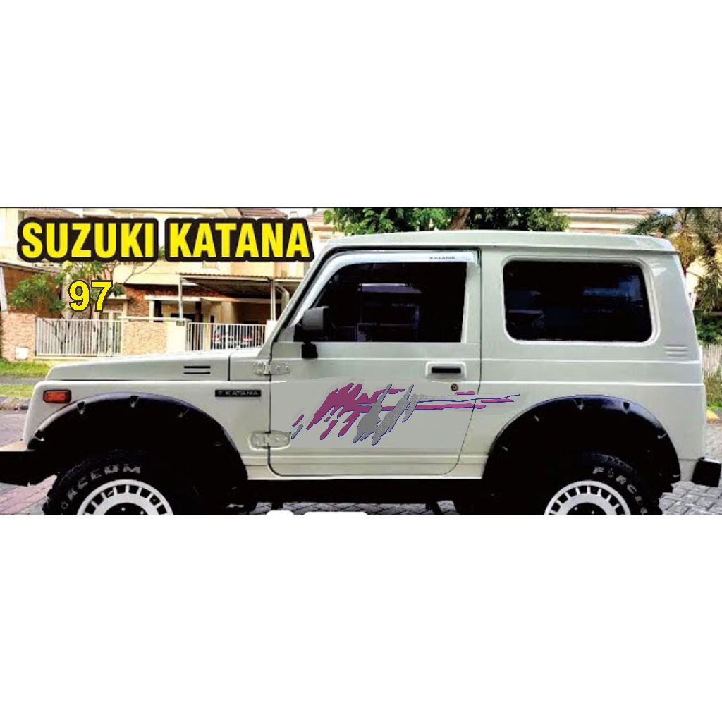 striping stiker katana 97 pistol transparan