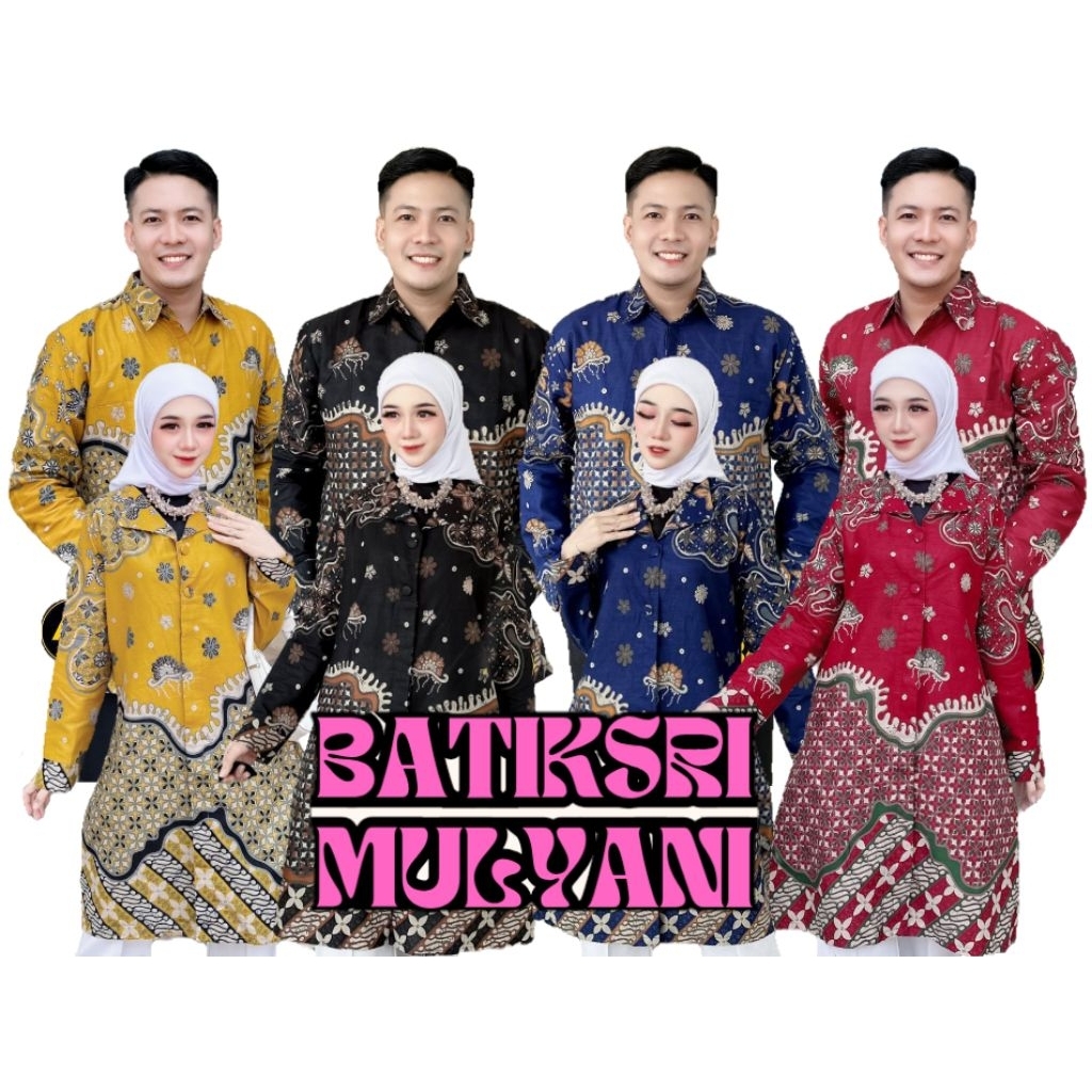 Batik couple keluarga modern terbaru set couple batik keluarga