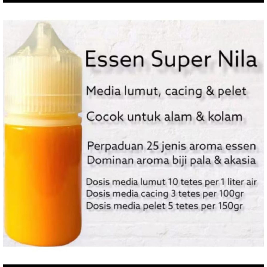 Essen Super nila Liaran Dan Kolam Paling Manjur Essen Khusus Ikan Nila Media Lumut Cacing Bandul Pel