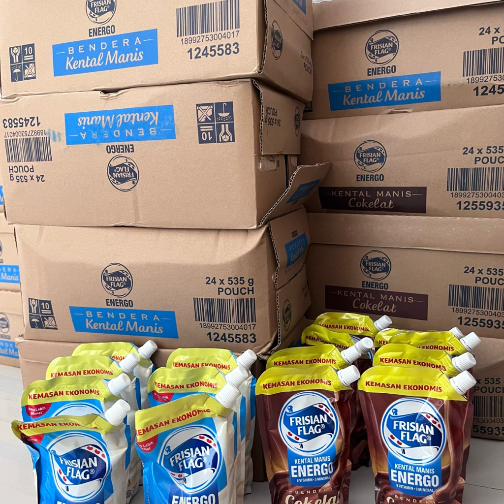 SKM FRISIAN FLAG 1 DUS / 24pcs 535g susu kental manis pouch coklat putih creamy karton