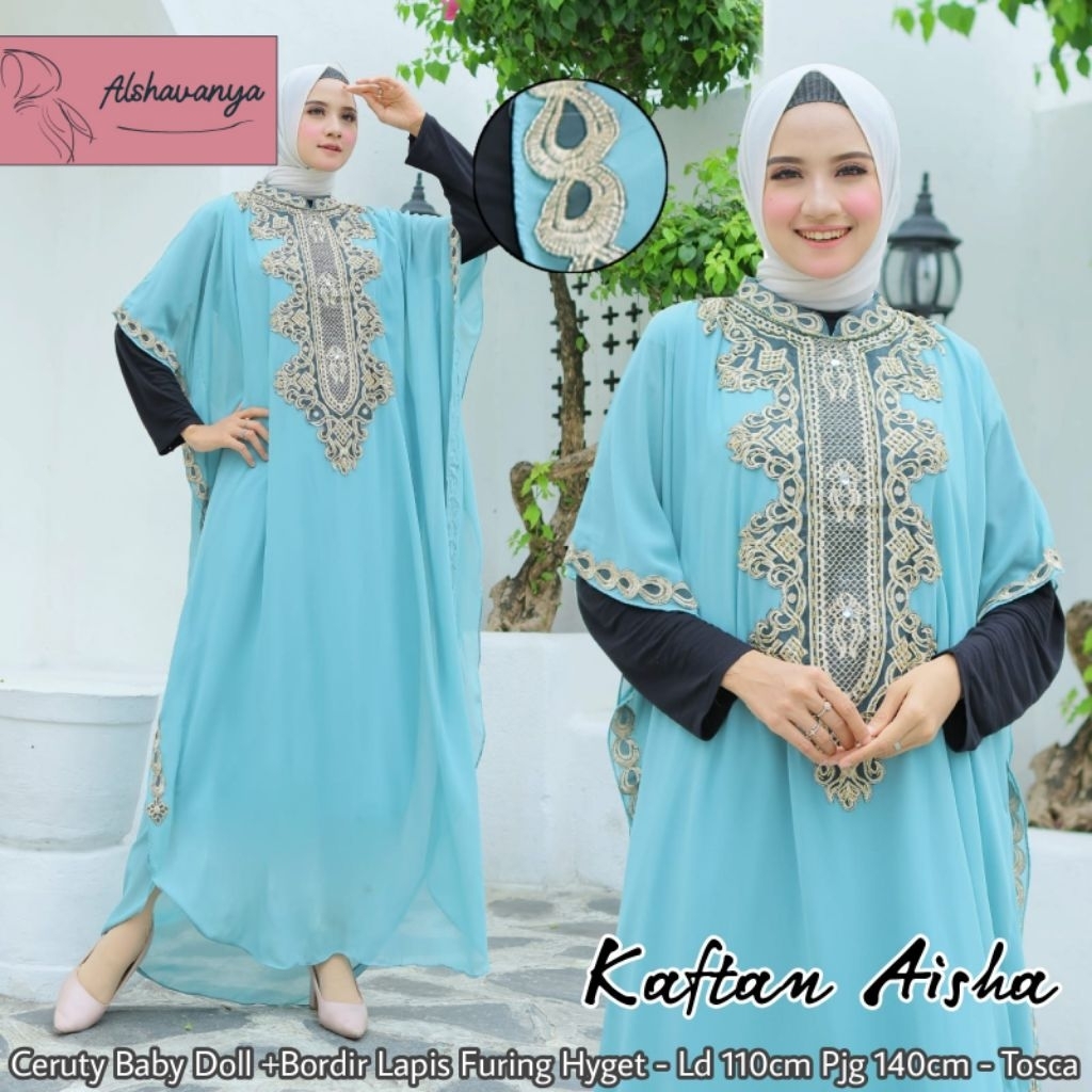 Kaftan Aisha by Alshavanya Kaftan Mewah Kaftan Bordir Mewah Kaftan Pesta Gamis Pesta Abaya Pesta Gam