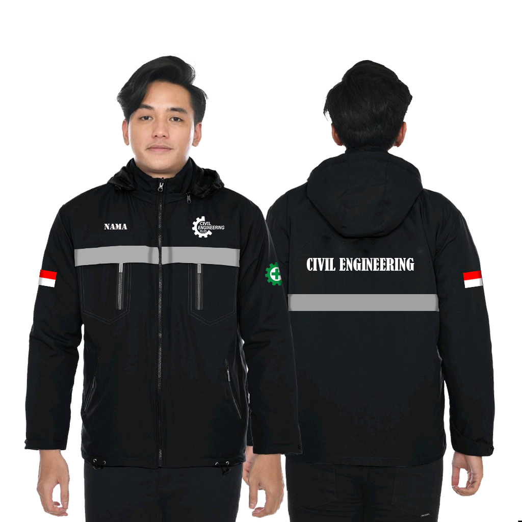 Jaket Civil Engineering Parasut Bisa Custom Jaket Teknik Sipil Scotlight Jaket Pria Wanita Uniseks B