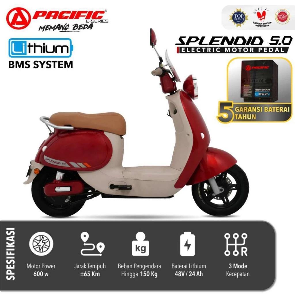 PACIFIC SPLENDID 5.0 Lithium sepeda listrik pacific dengan garansi resmi 100% original