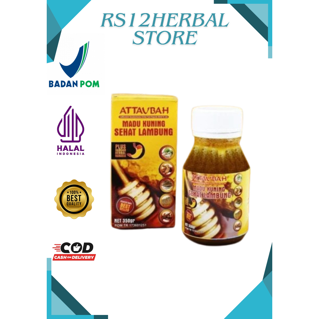 Madu Kuning 350 Gr Sehat Lambung Attaubah Asli Original 100%