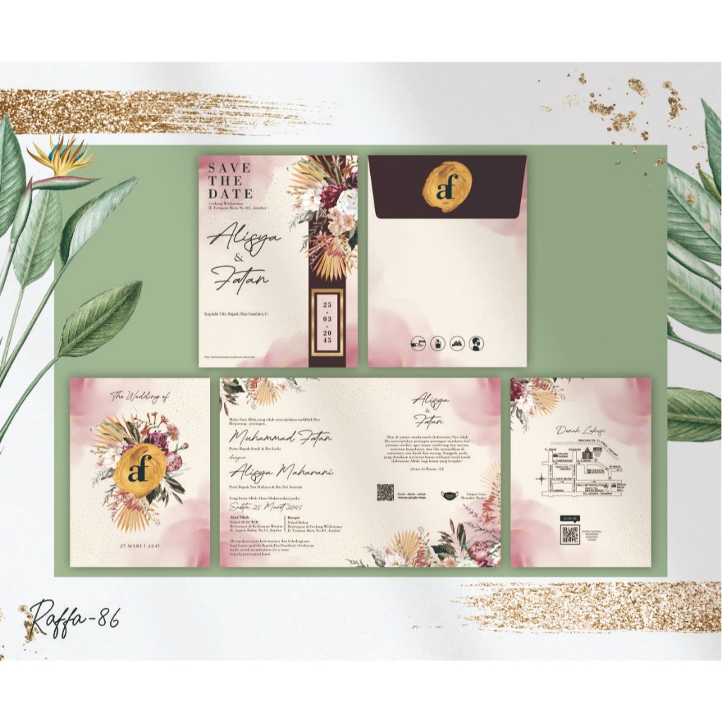 RAFFA 86 (Amplop + Isi) Blanko Undangan