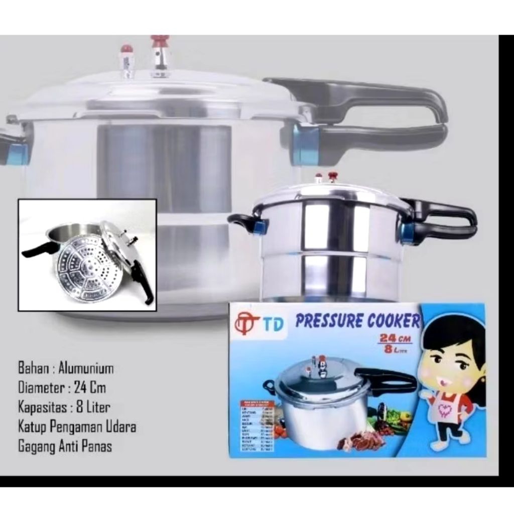 Panci Presto TD Stainless Steel 8 Liter Elegan