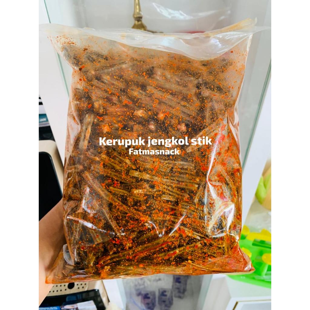 SEBLAK KERUPUK JENGKOL STIK/SEBLAK STIK JENGKOL PEDAS DAUN JERUK 1KG