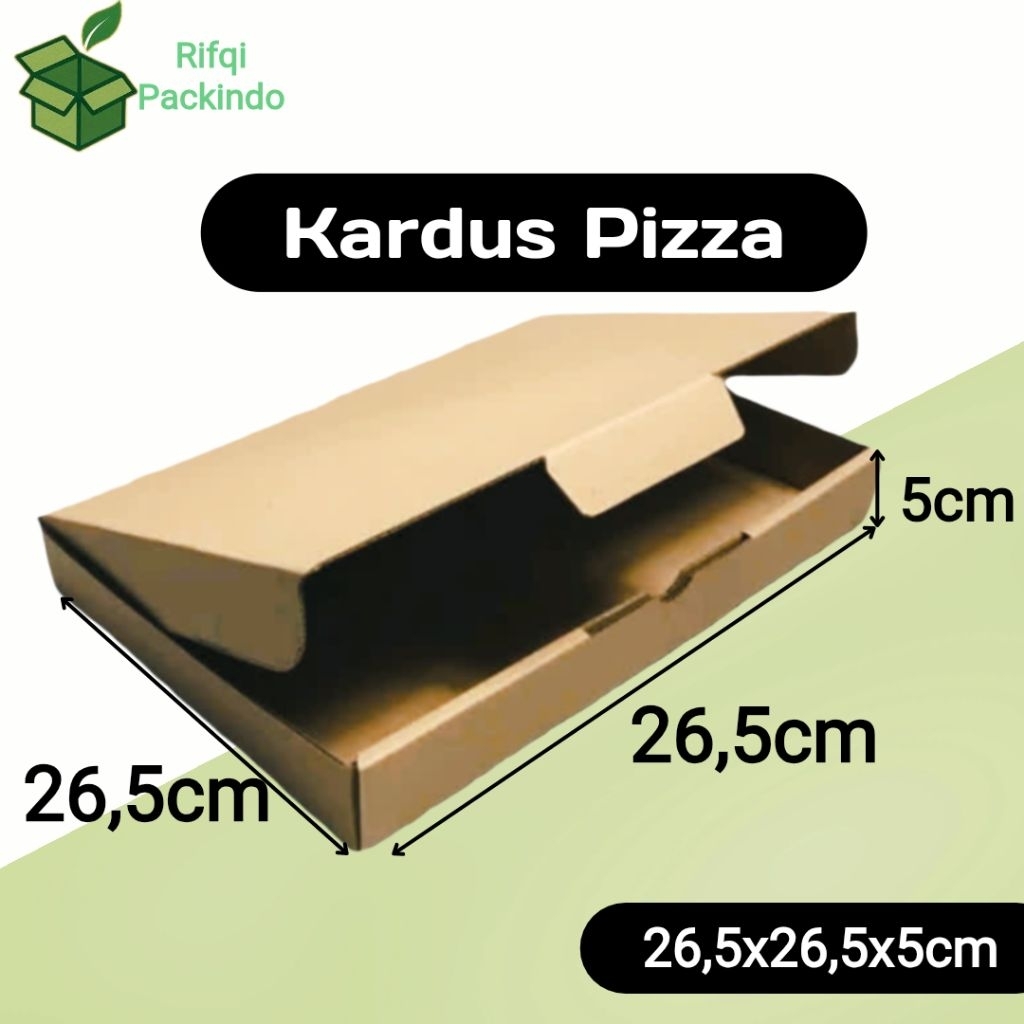 Kardus Pizza Polos Ukuran 26,5x26,5x5cm / Dus Pizza / Box Pizza / Kotak Pizza / Karton