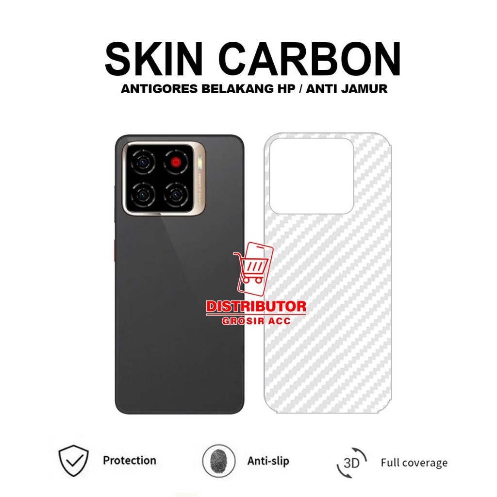 NUBIA A56 NUBIA A36 NUBIA FOCUS 2 SKIN CARBON TRANSPARAN ANTIGORES BELAKANG NUBIA A56 NUBIA A36 NUBI