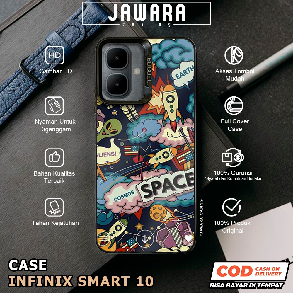 Case Infinix Smart 10 Jawara Casing [AST2] Case So Cool Premium Matte Softcase IMD Hybrid Hologram