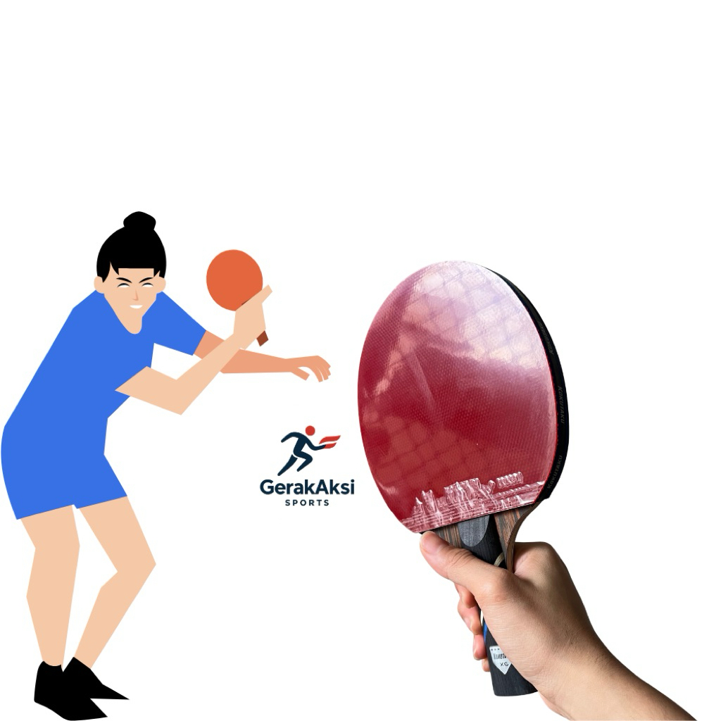 Bet Tenis Meja Kokutaku 6 Star Blue Sponge Ittf Original + Case Co