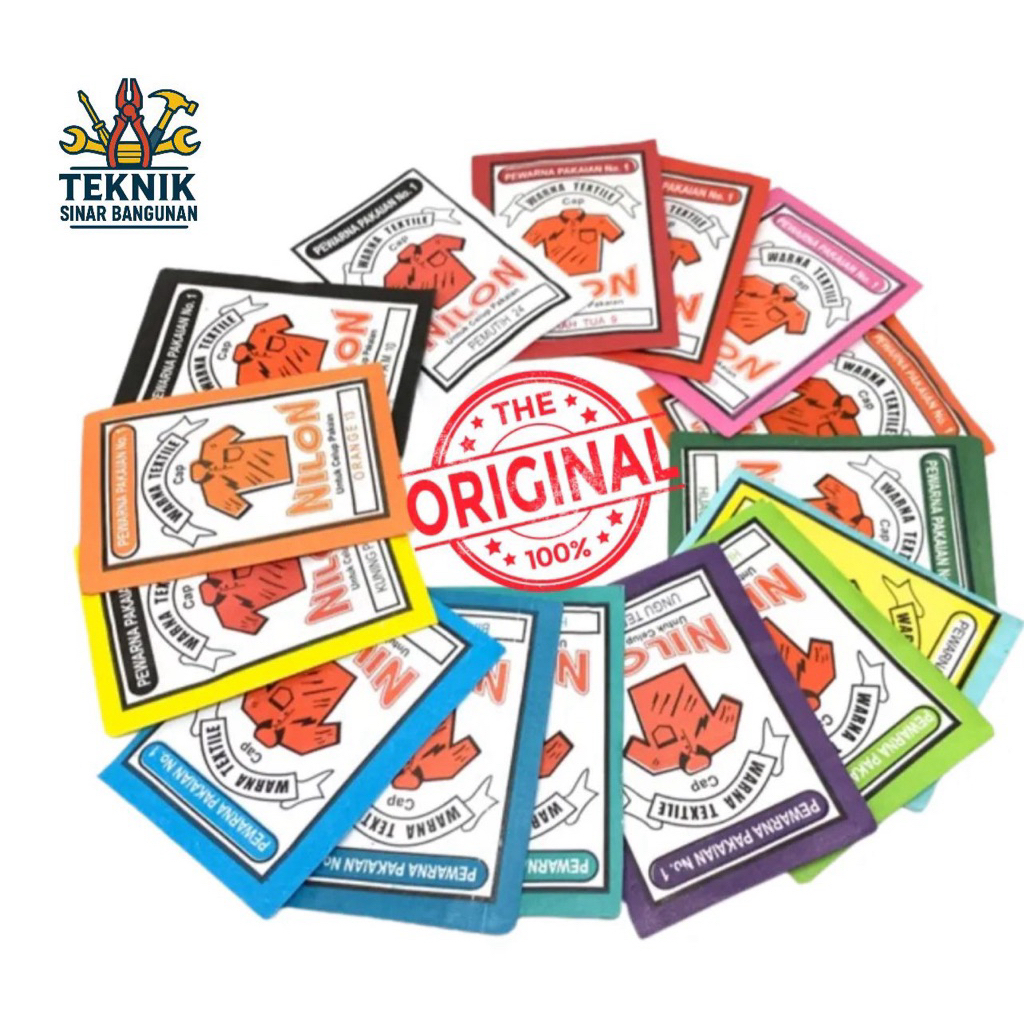 WANTEX CAP NILON PEWARNA KAIN PAKAIAN TEKSTIL WARNA LENGKAP / PEWARNA PAKAIAN WANTEX NILON