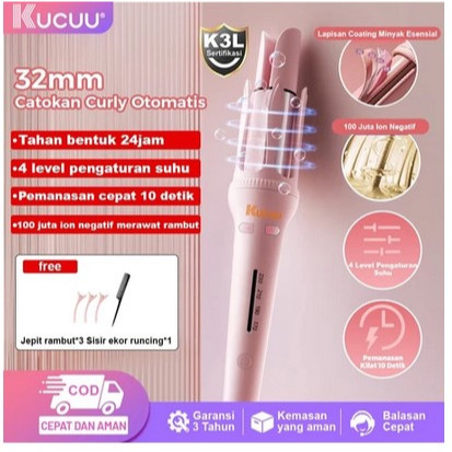 KUCUU Catokan Curly Otomatis 32MM Keramik