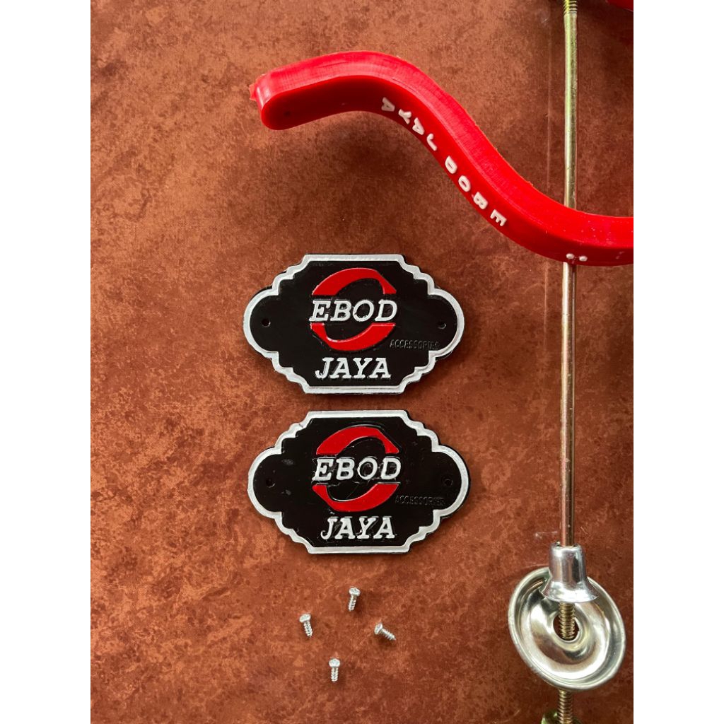 Logo Merk Emblem Ebod Jaya Pion Gantungan Lipat Karet Untuk Sangkar Kotak