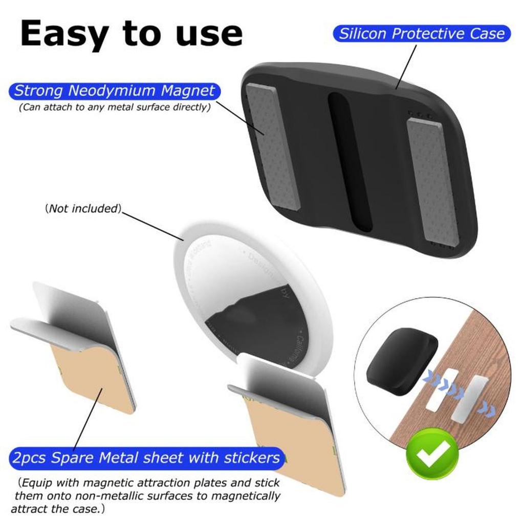 SS21803 - MAGNETIC AIRTAG SILICONE PROTECTIVE CASE FOR HIDING AIRTAG PROPERLY SPY AIRTAG - ANTI MALI