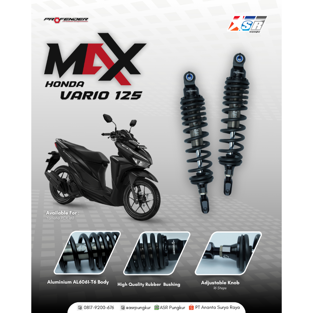 Shock Profender MAX Series Honda Vario 125 Vario 150 Vario 160  330-340mm