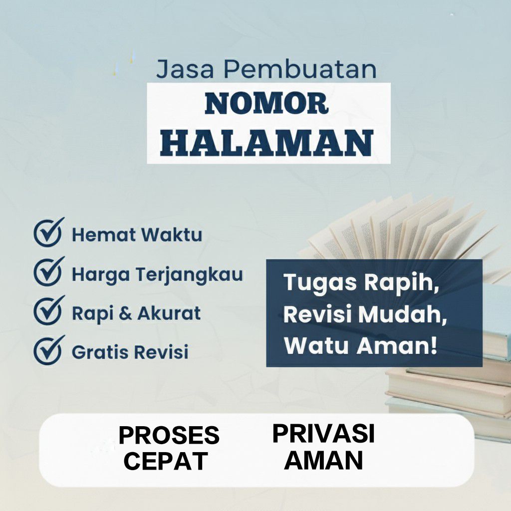 JASA PEMBUATAN NOMOR HALAMAN SKRIPSI JURNAL PROPOSAL TRRMURAH DAN TERPERCAYA PROSES CEPAT