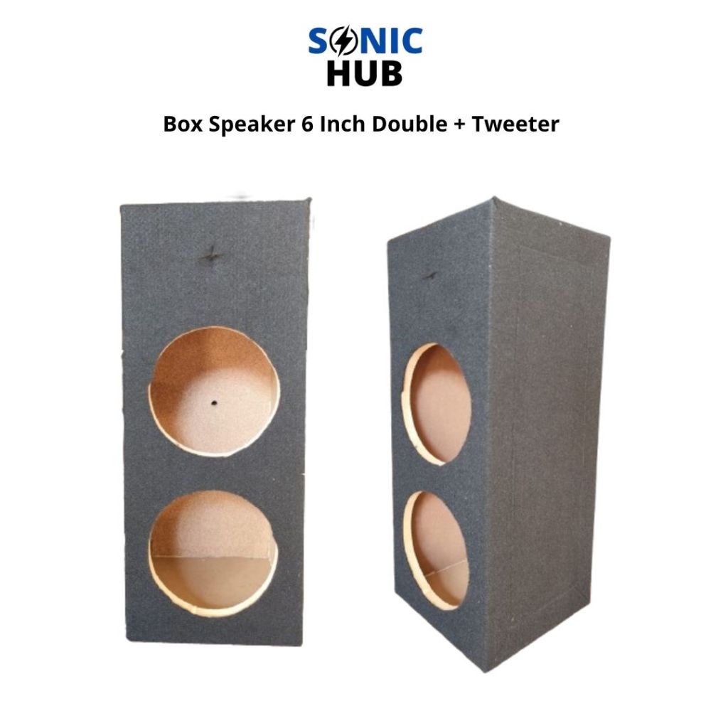 BOX SPEAKER 6INCH DOUBLE PLUS LUBANG TWEETER
