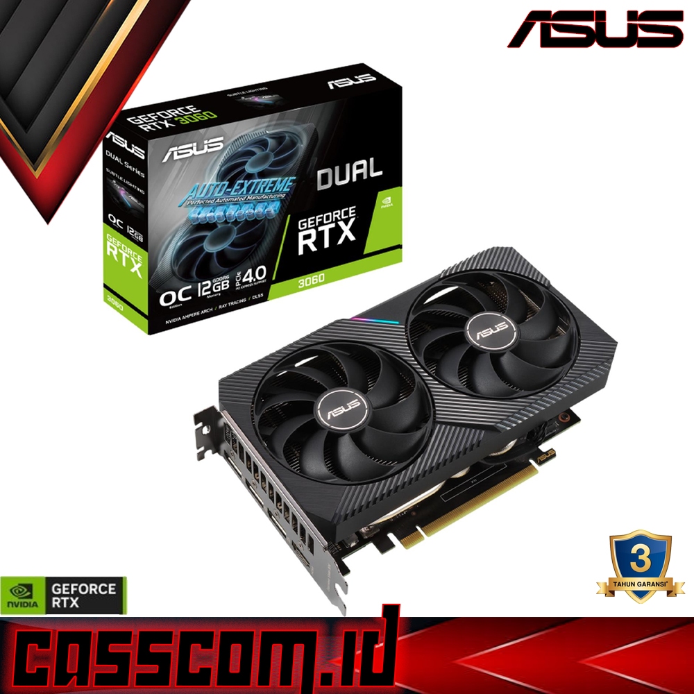 VGA ASUS Geforce RTX 3060 Dual OC V2 12GB - RTX3060 GDDR6