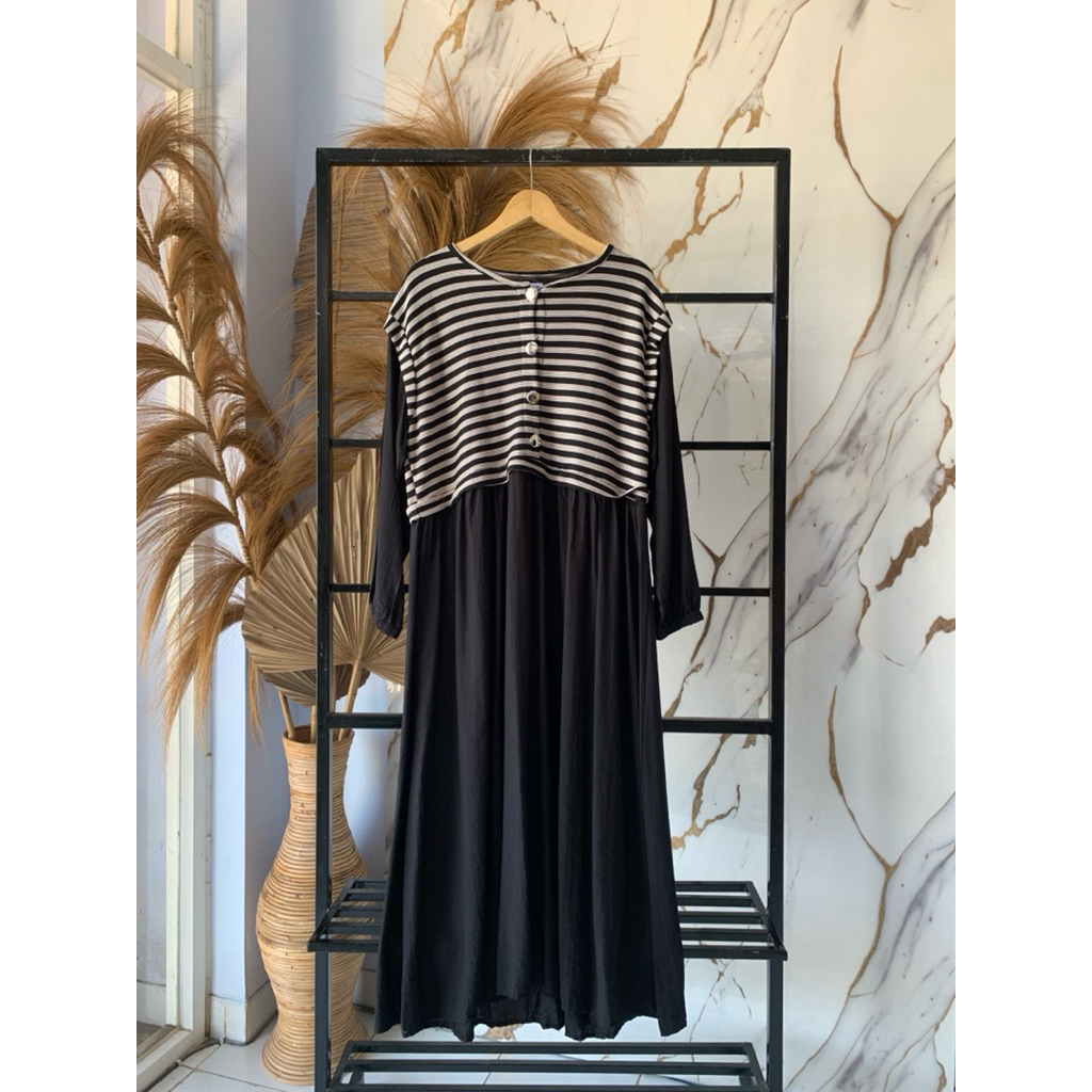 HANNA DRESS | GAMIS SALUR PREMIUM | GAMIS SALUT POLO LINEN | DRESS SALUR KEKINIAN