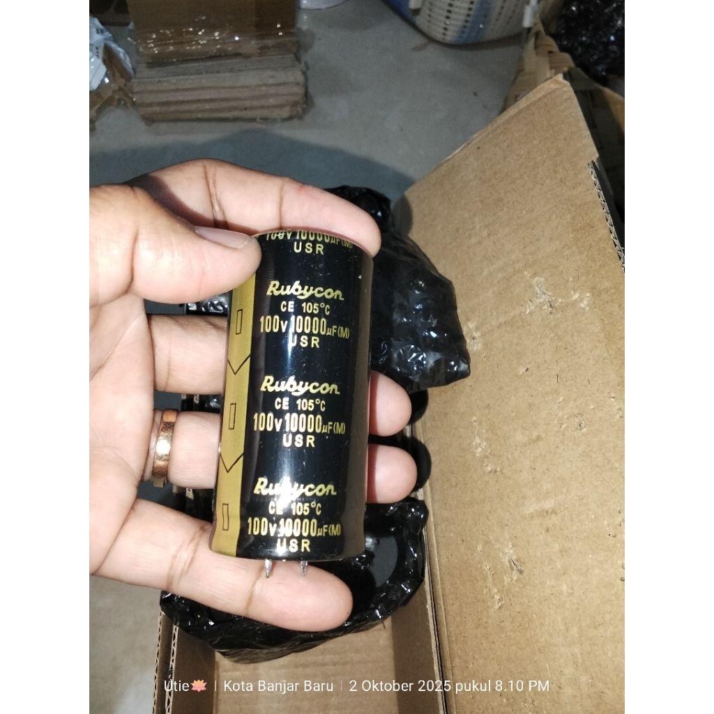 ELCO capasitor 10000uf 100V RUBYCON ORIGINAL FULL ELKO KAPASITOR 10000 UF 100 V