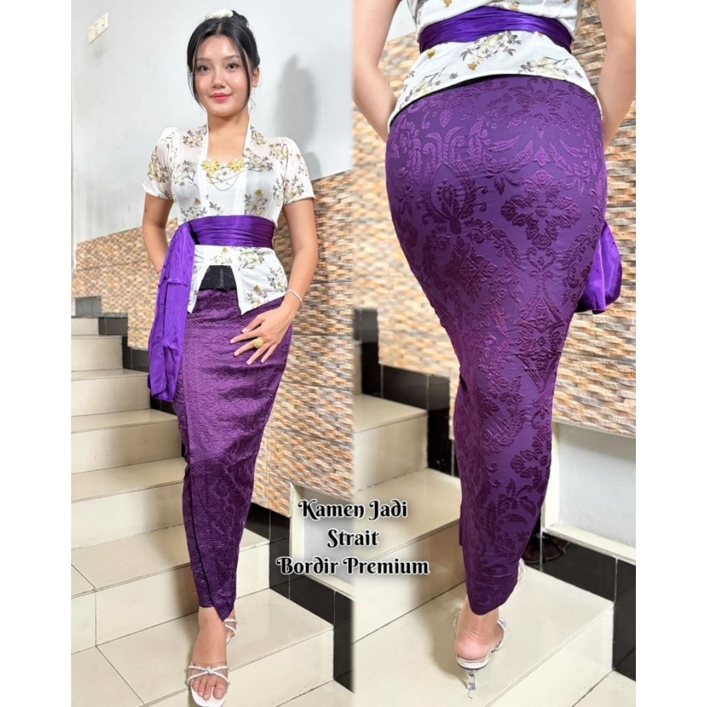 [ BEST SELLER ] KAMEN JADI STRAIT BORDIR PREMIUM/KAMEN ROK BALI/KAMEN VIRAL