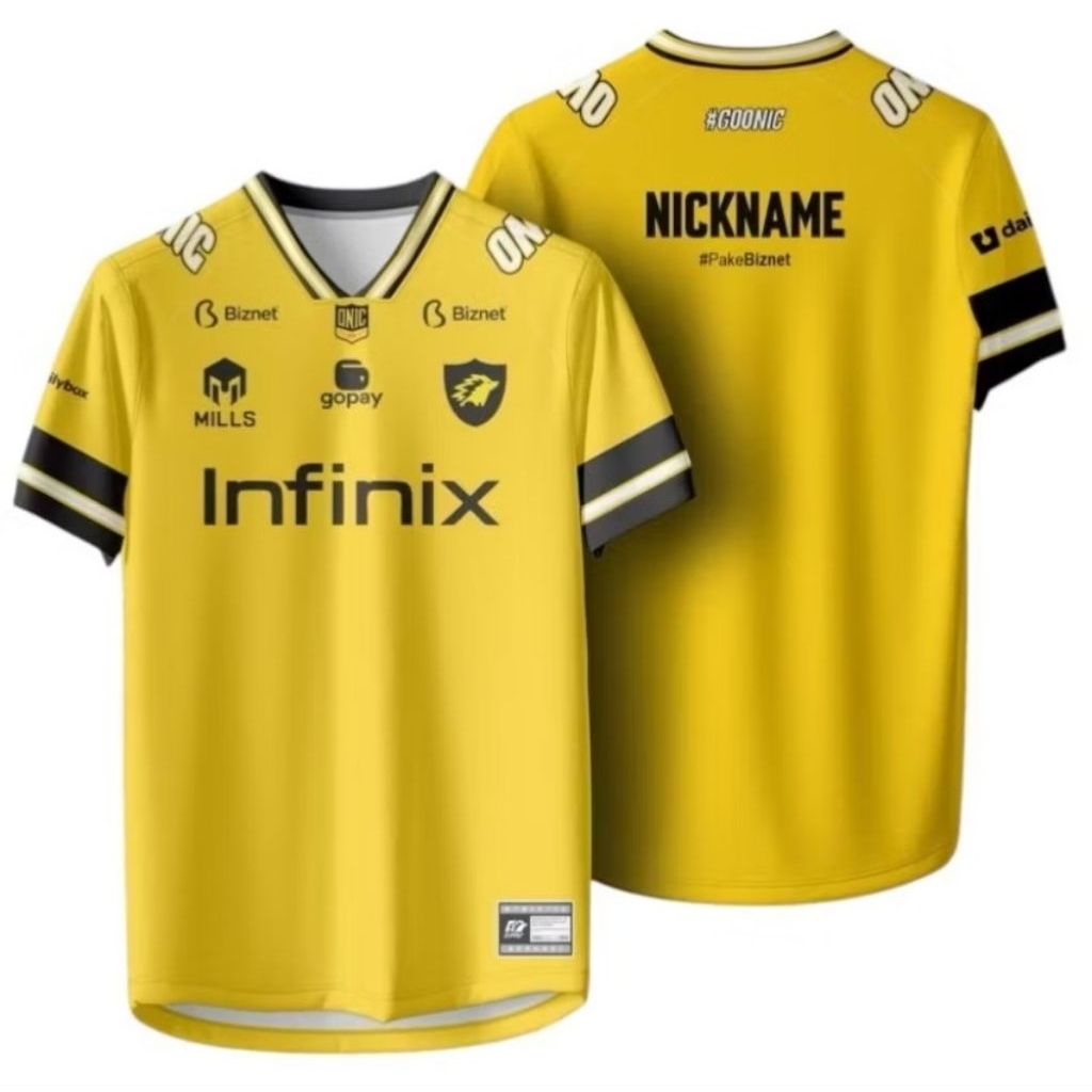 Jersey Onic kuning MPL S16 Gratis ganti nama