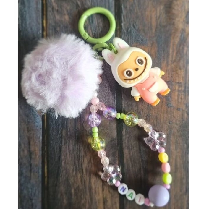 Gantungan Tas Custom | Gantungan HP Labubu Custom Nama