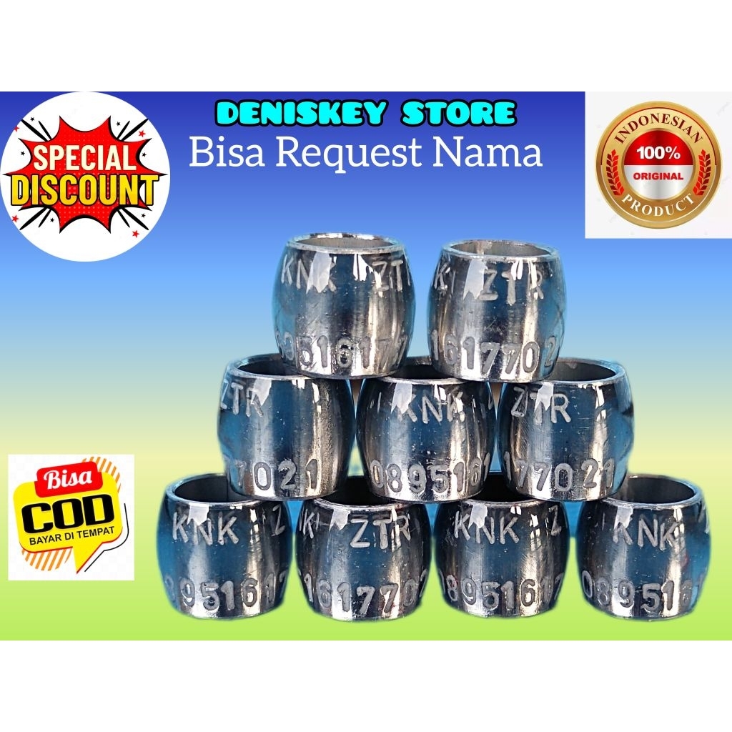 RING MERPATI MODEL BAJA KETROK DONAT MURAH RING DARA NURI REQUEST NAMA RING BURUNG STAINLESS ASLI BA