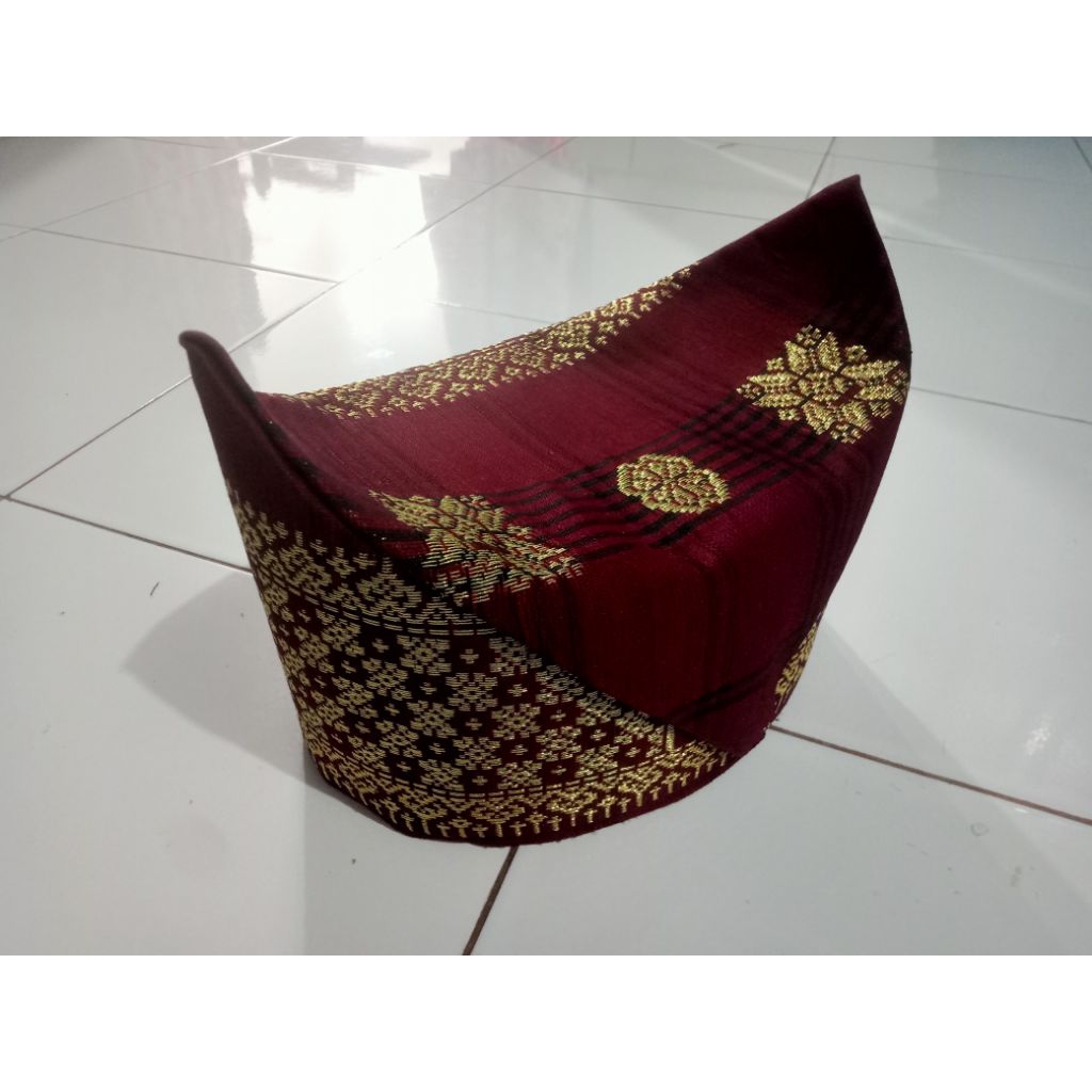 Peci tapis adat lampung peci perahu songket tenun asli MURAH