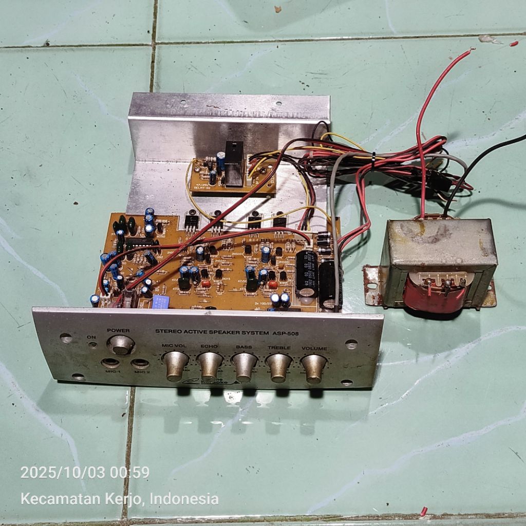 trafo + driver power amplifier cabutan speaker aktif SHARP belum ditest