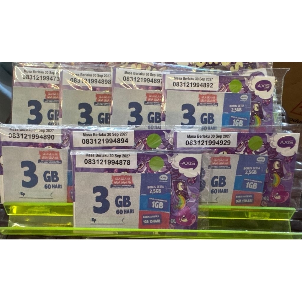 Kartu Perdana Axis 3GB