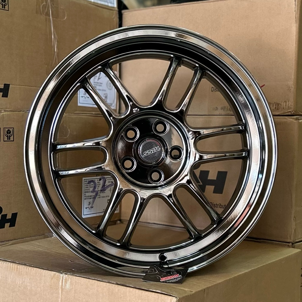 VELG SSW ORIGINAL S165 | RING 17 PCD 5x100 LEBAR 7.5 ET 42 WARNA BLACK CHROME - VELG Velg Mobil SSW