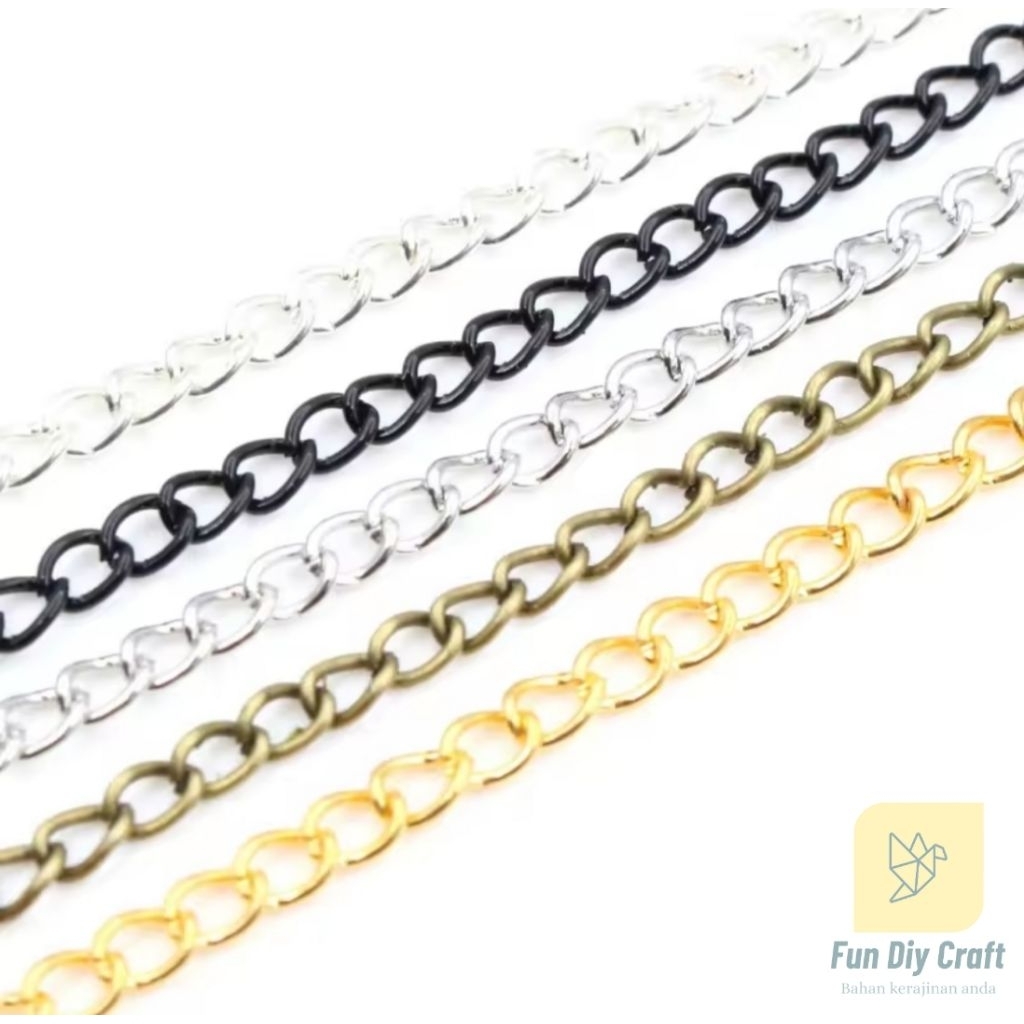 Rantai Nuri Meteran 0,8 - Rantai besi - Rantai Kalung - Rantai Almini