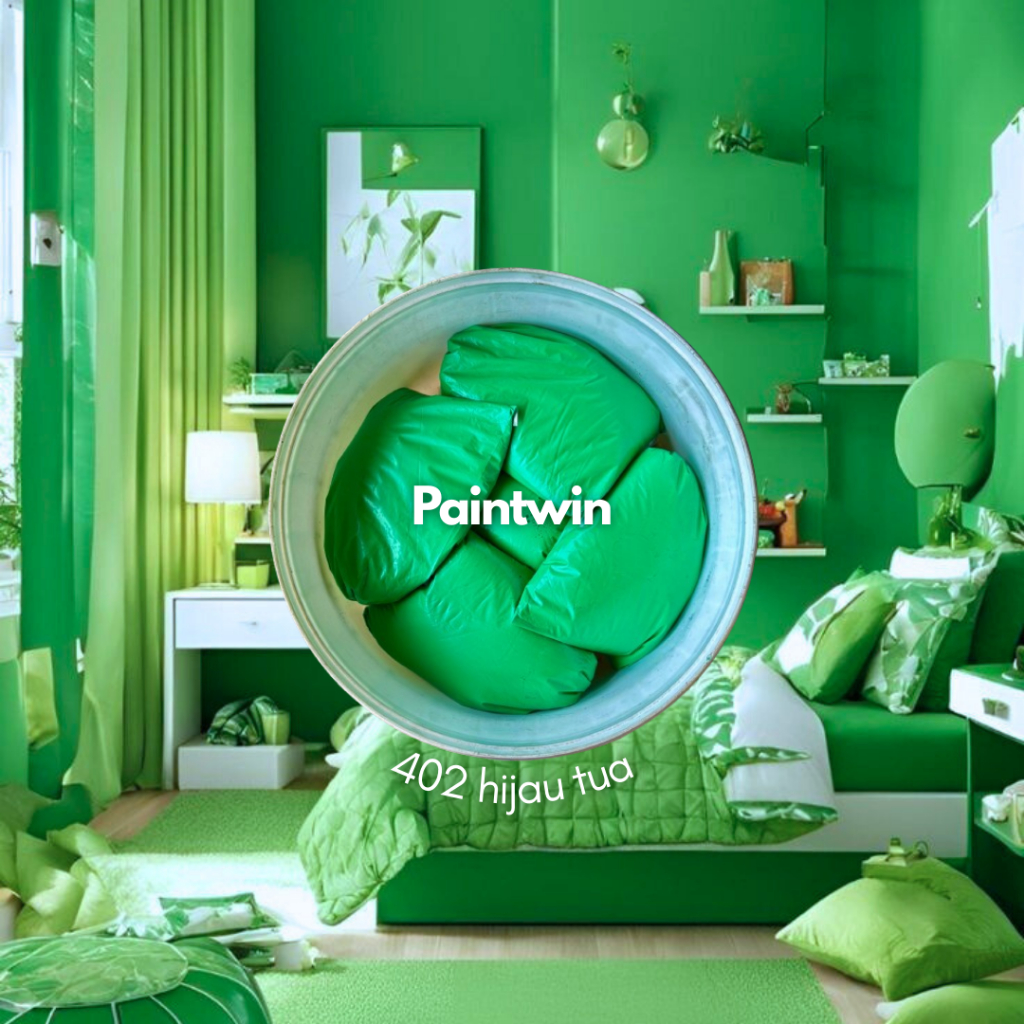 Cat Tembok Kiloan Warna Hijau Tua 1KG Matte/Doff Premium Anti Luntur by Paintwin
