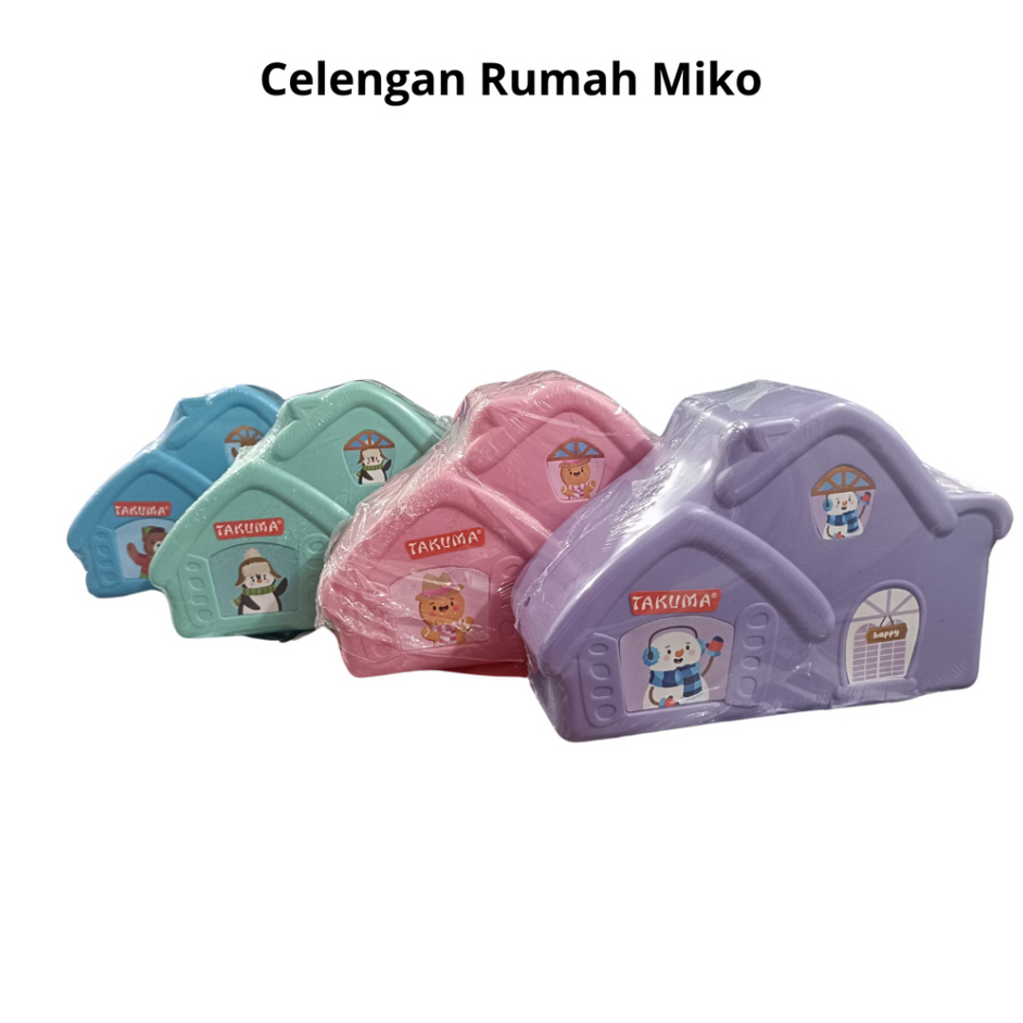 Celengan motif rumah miko plastik