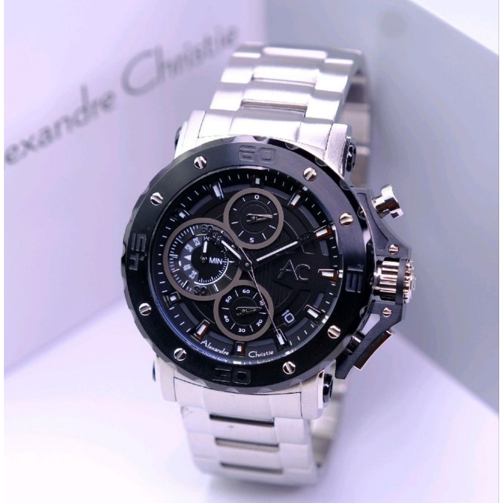 Jam tangan pria sport Alexandre Christie AC 9205  MC AC Collection Original